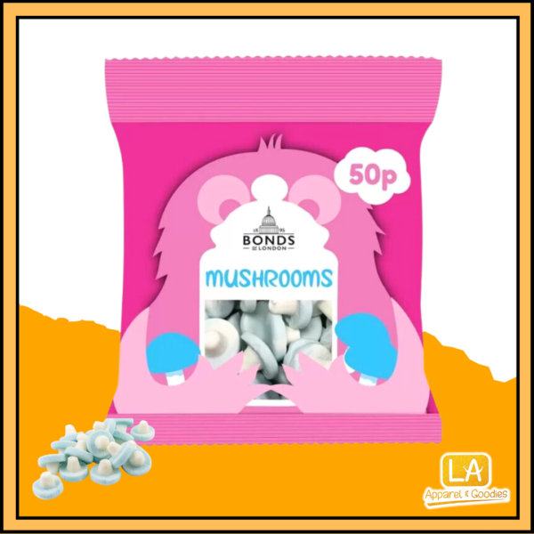 Bonds Bubblegum Mushrooms Treat Bags 50g