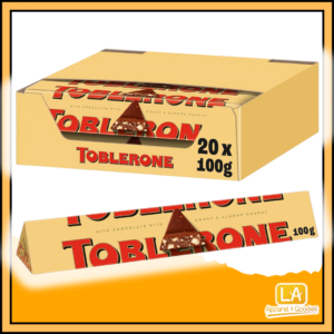 TOBLERONE MILK CHOCOLATE WITH HONEY & ALMOND NOUGAT 20x100G