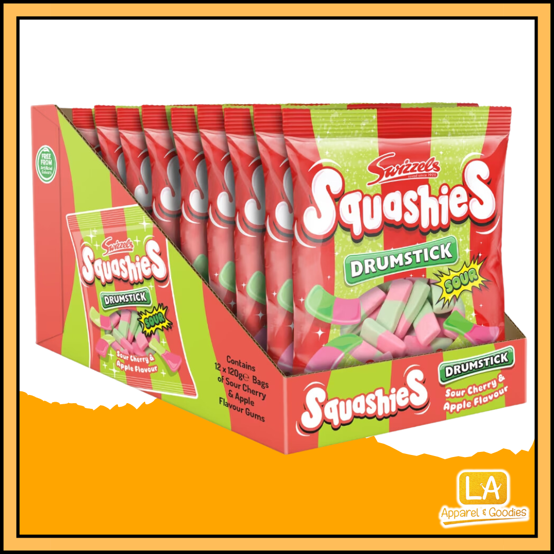 SWIZZELS DRUMSTICK DRUMSTICK SOUR CHERRY & APPLS FLAVOURED