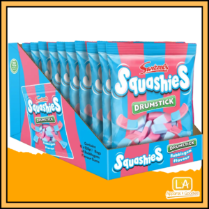 SWIZZELS SQUASHIES DRUMSTICK BUBBLEGUM FLAVOUR 12x120G