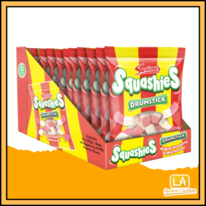 SWIZZELS SQUASHIES DRUMSTICK ORIGINAL RASPBERRY & MILK FLAVOUR 12x120G