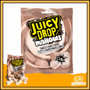 JUICY DROP MALLOWS SWEET AND SOUR FIZZY MARSHMALLOWS COLA 100G
