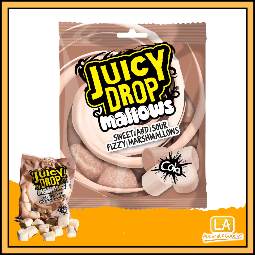 JUICY DROP MALLOWS SWEET AND SOUR FIZZY MARSHMALLOWS COLA 100G
